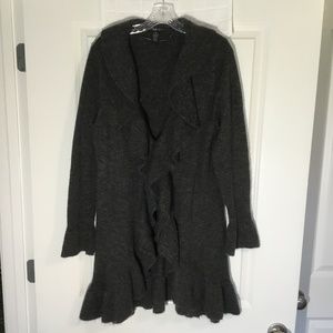 Style&Co Ladies Ruffle Sweater Gray Size M